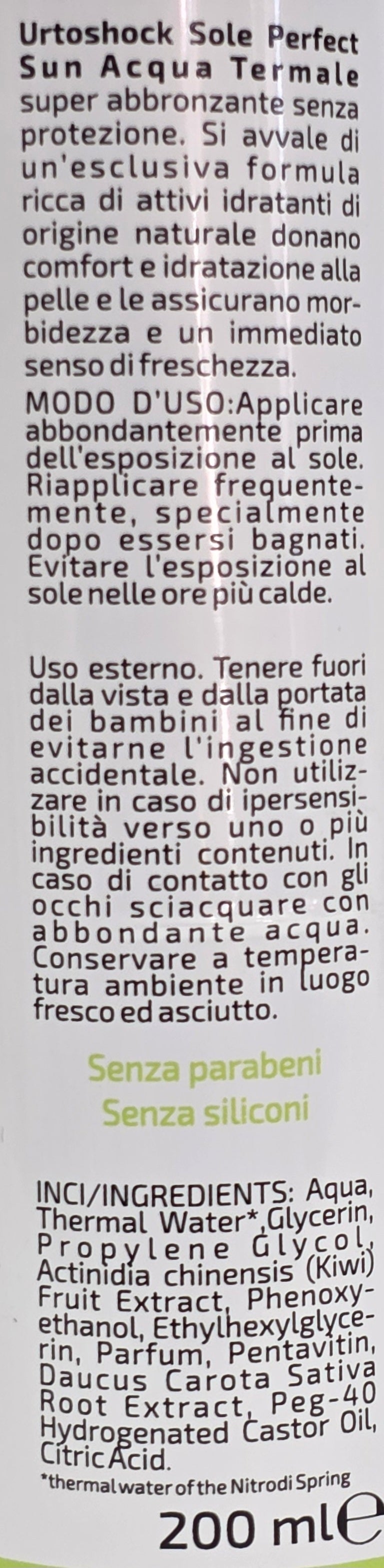 Urtoshock acqua termale - super abbronzante