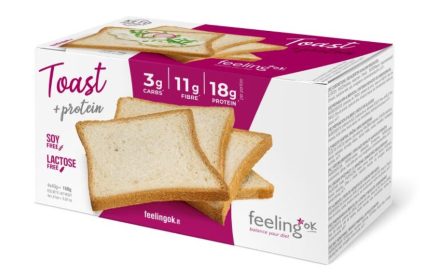 FEELING OK TOAST + PROTEIN 160 GR