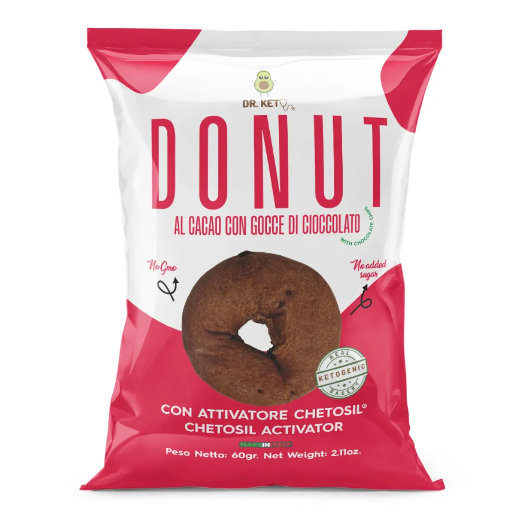 Dr. Keto-Donut al cacao con gocce di cioccolato